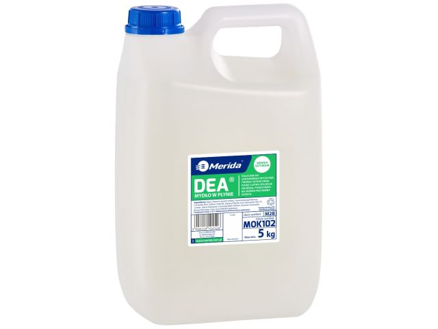 Mydło w płynie MERIDA DEA białe, kanister 5 kg, zapach różany